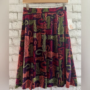NWT Cat Print Box Pleated Hidden Pocket Skirt Lightweight Size XS Madison